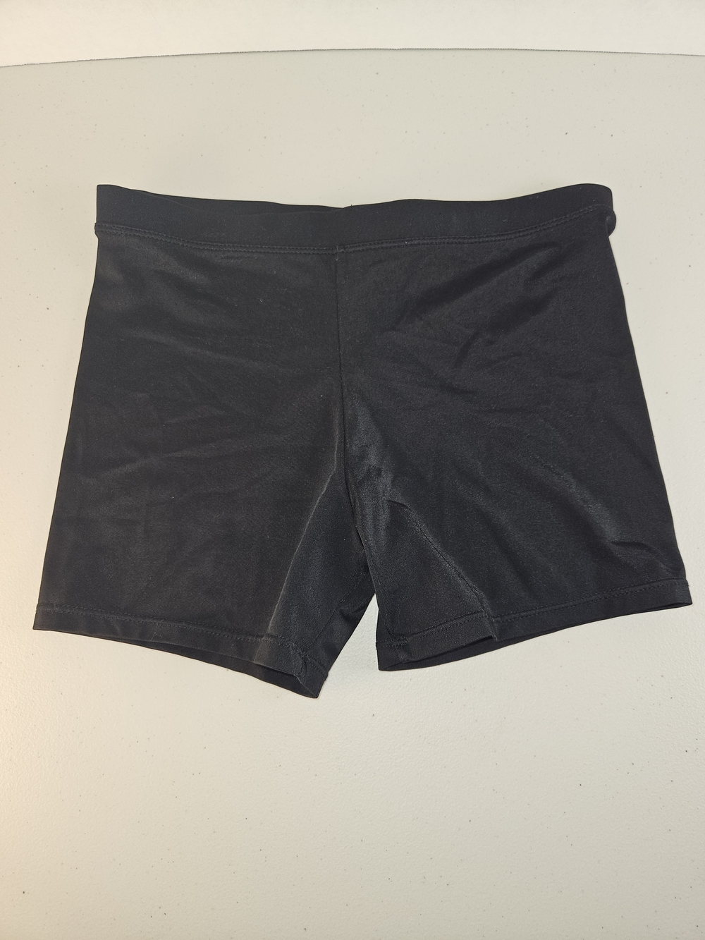 Classic Black Athletic Bike Shorts Girls Size 10-12